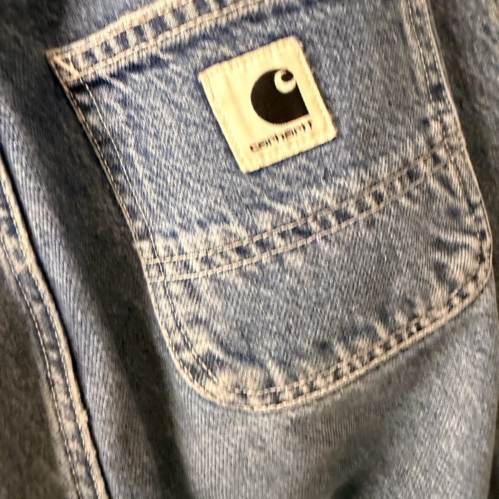 Carhartt WIP High Rise Women’s Jeans in Medium Blue Denim - Picture 11 of 13